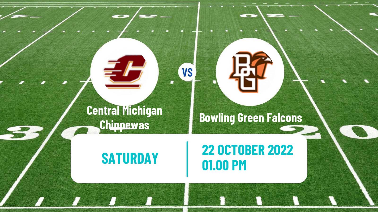 American football NCAA College Football Central Michigan Chippewas - Bowling Green Falcons