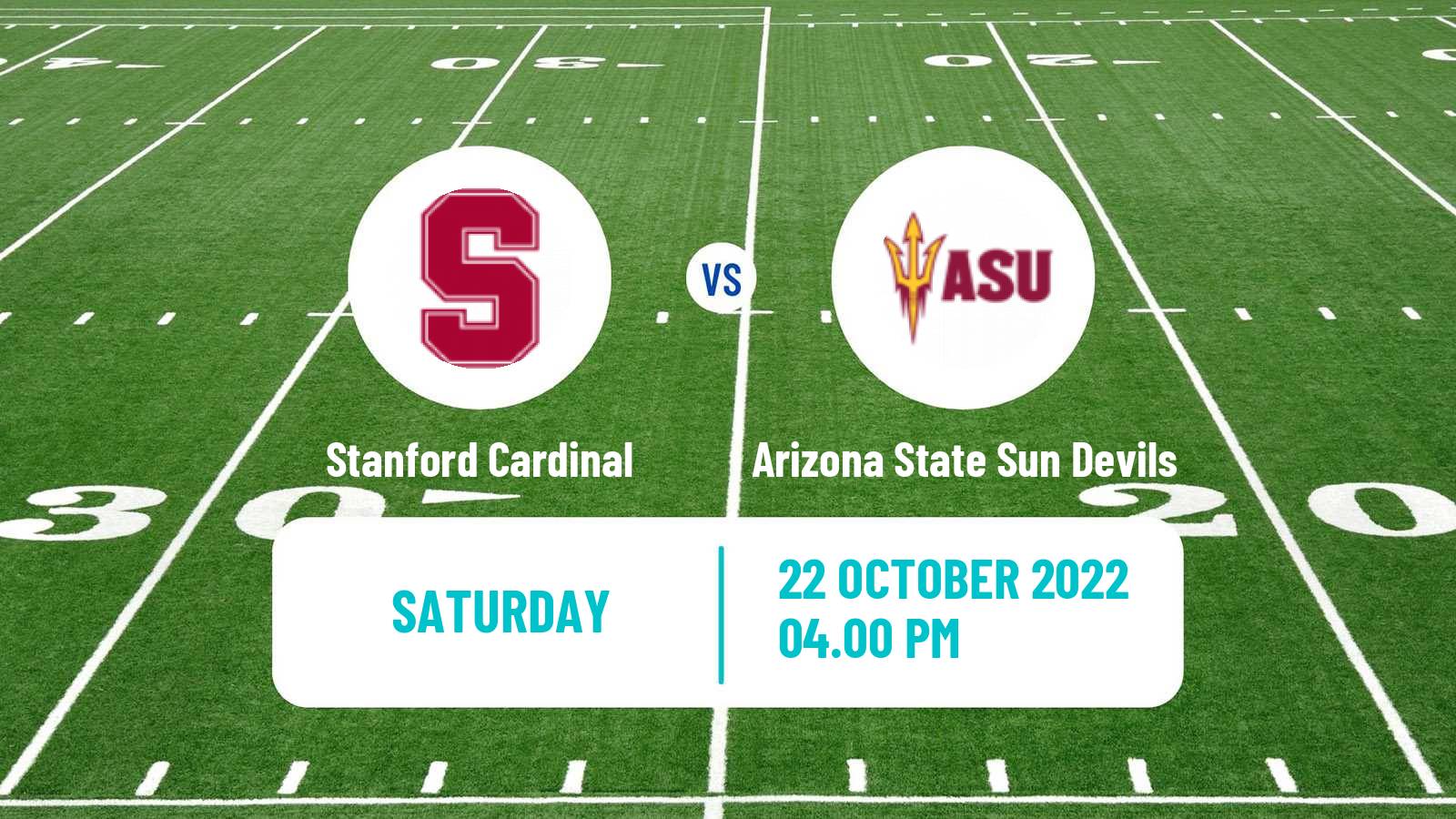 American football NCAA College Football Stanford Cardinal - Arizona State Sun Devils