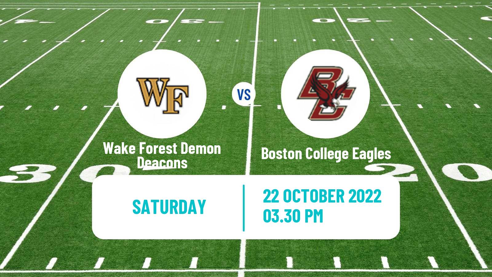American football NCAA College Football Wake Forest Demon Deacons - Boston College Eagles
