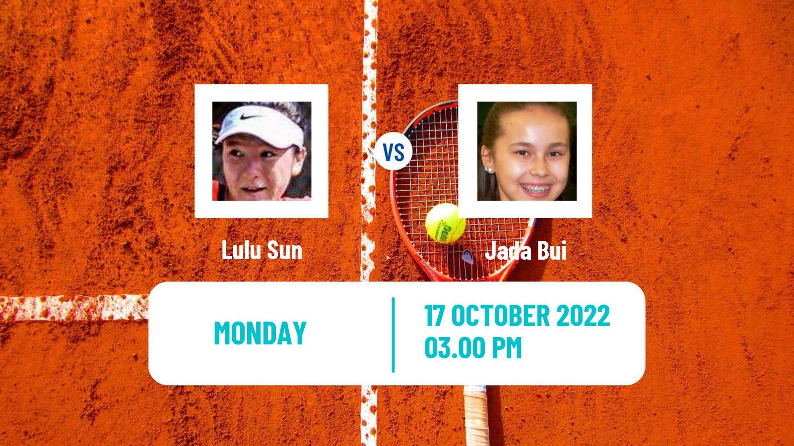 Tennis ITF Tournaments Lulu Sun - Jada Bui