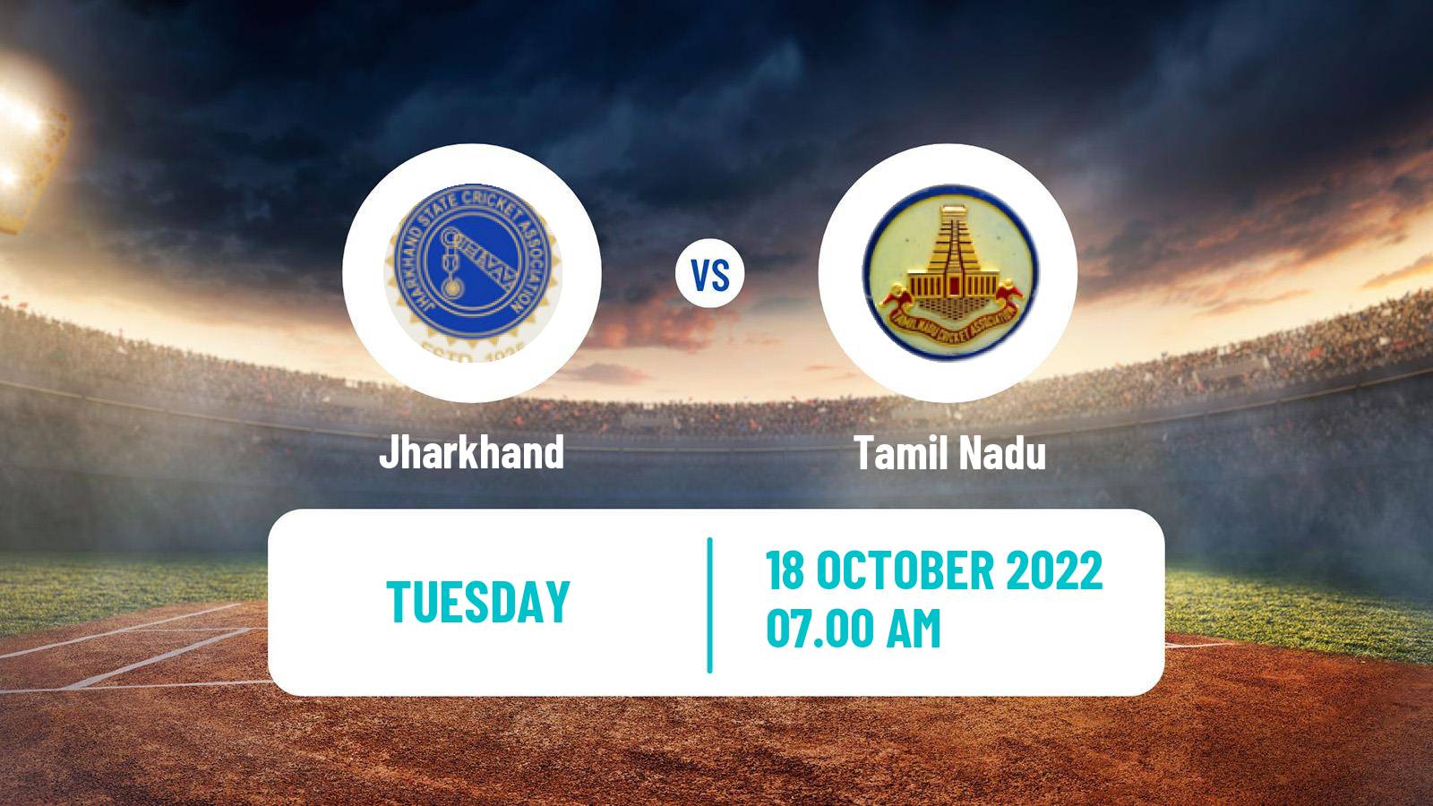 Cricket Syed Mushtaq Ali Trophy Jharkhand - Tamil Nadu
