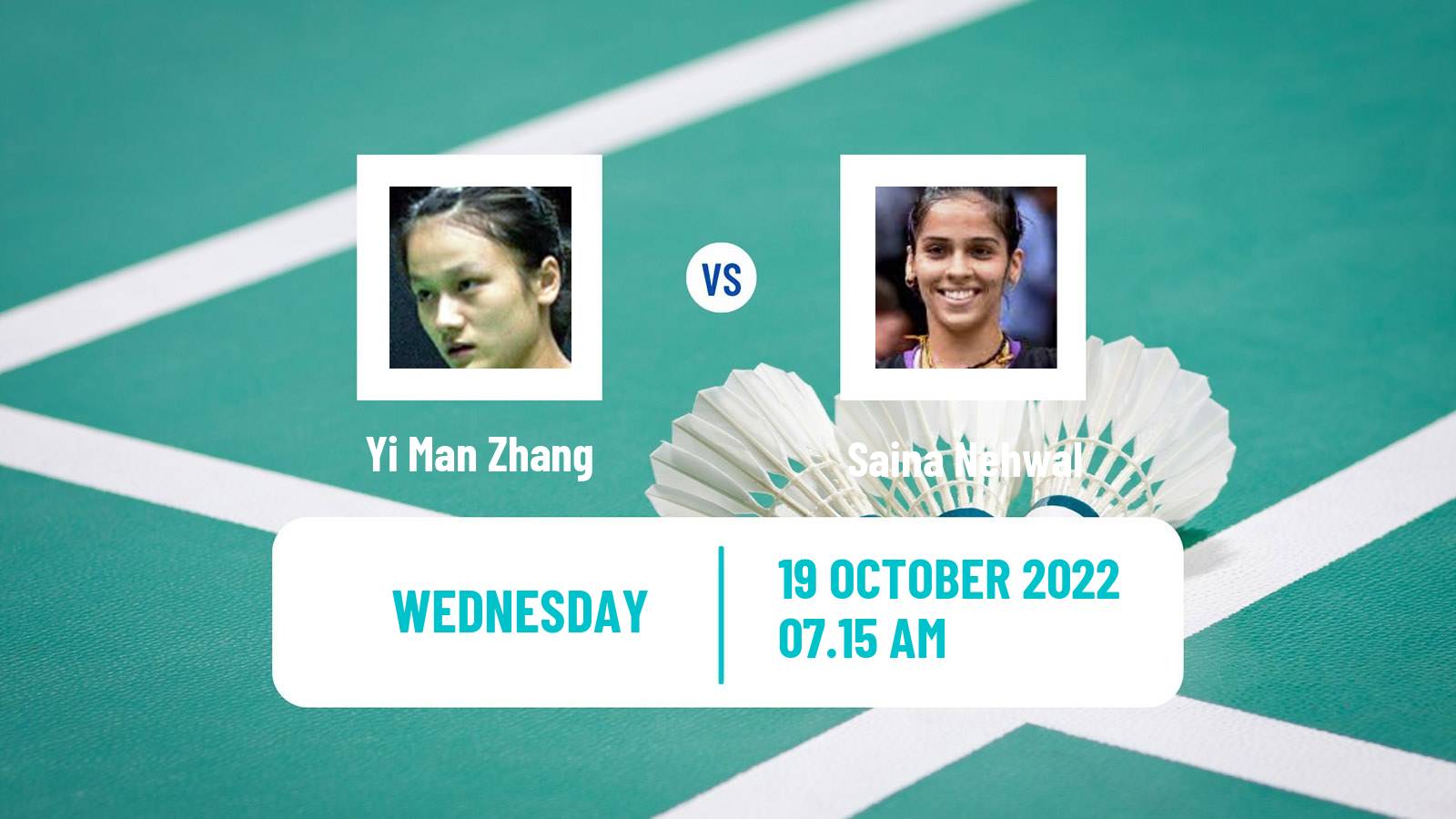 Badminton Badminton Yi Man Zhang - Saina Nehwal