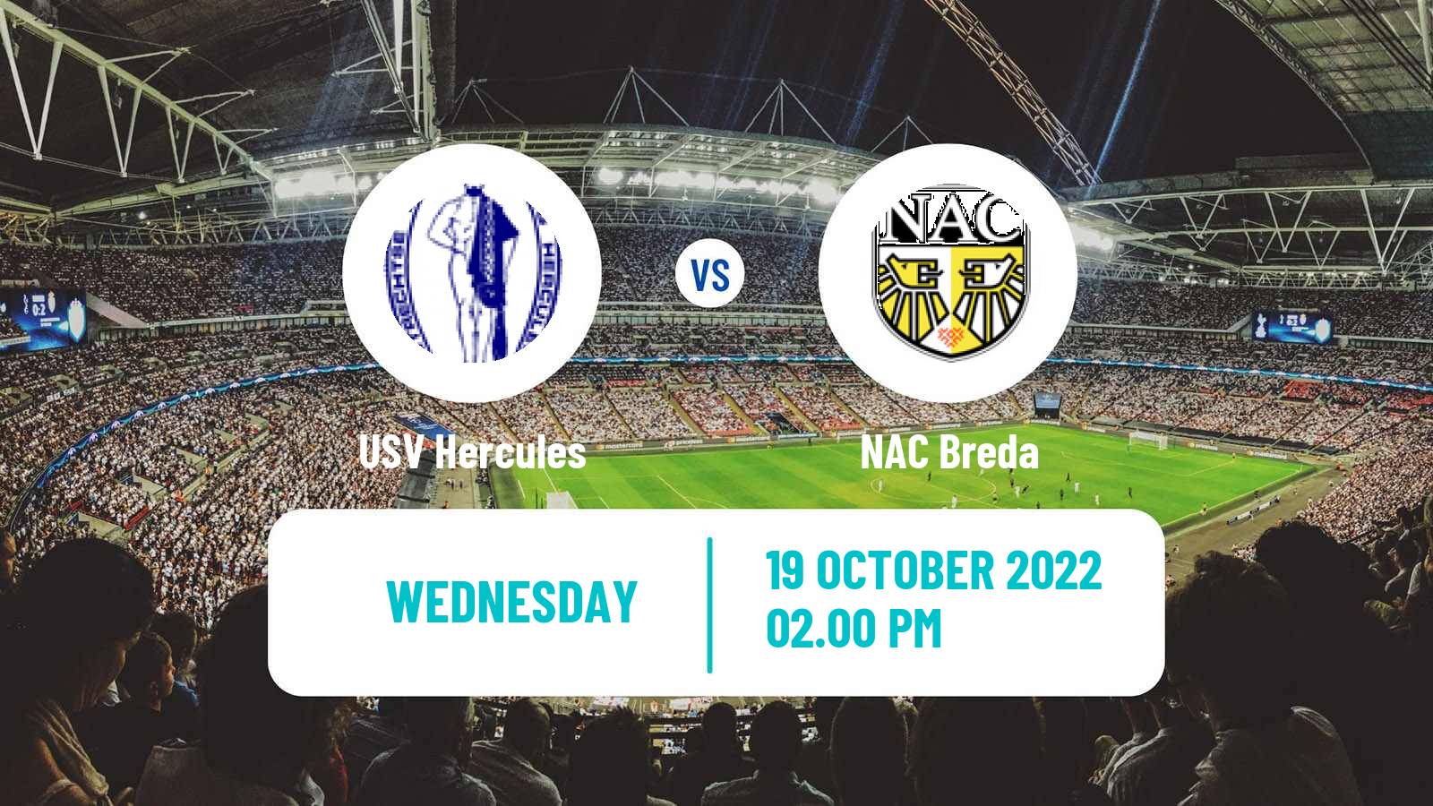 Soccer Dutch KNVB Beker USV Hercules - NAC Breda