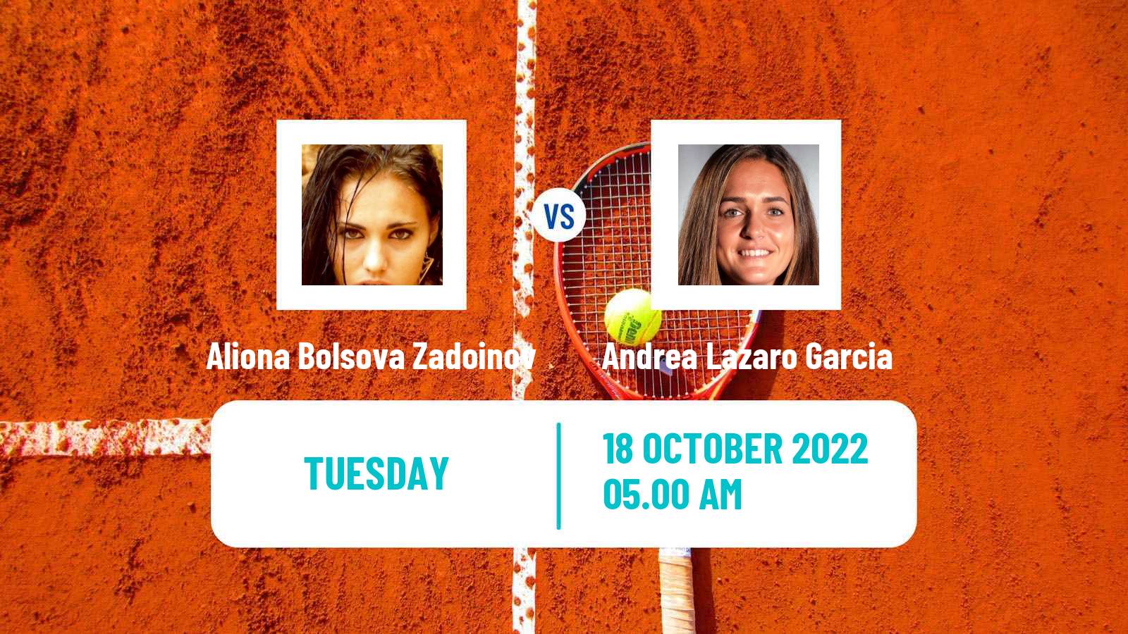 Tennis ITF Tournaments Aliona Bolsova Zadoinov - Andrea Lazaro Garcia