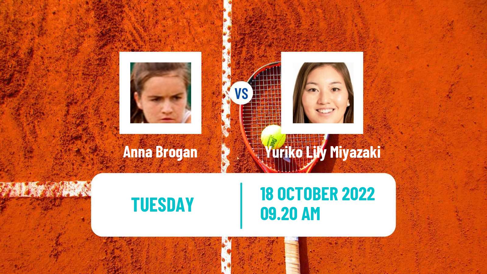 Tennis ITF Tournaments Anna Brogan - Yuriko Lily Miyazaki