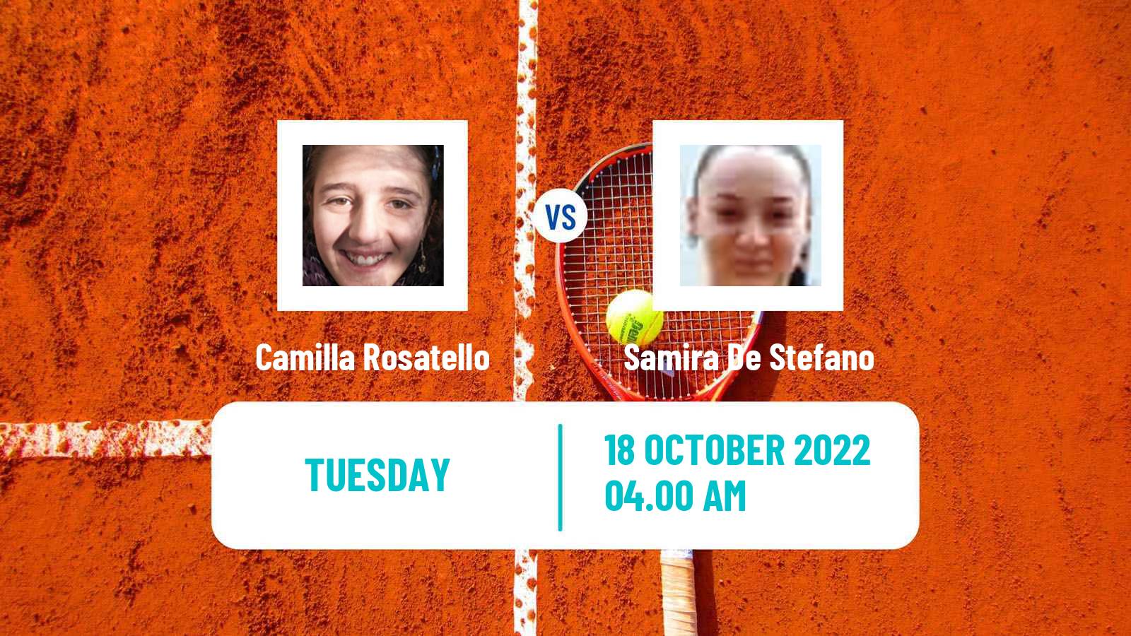 Tennis ITF Tournaments Camilla Rosatello - Samira De Stefano