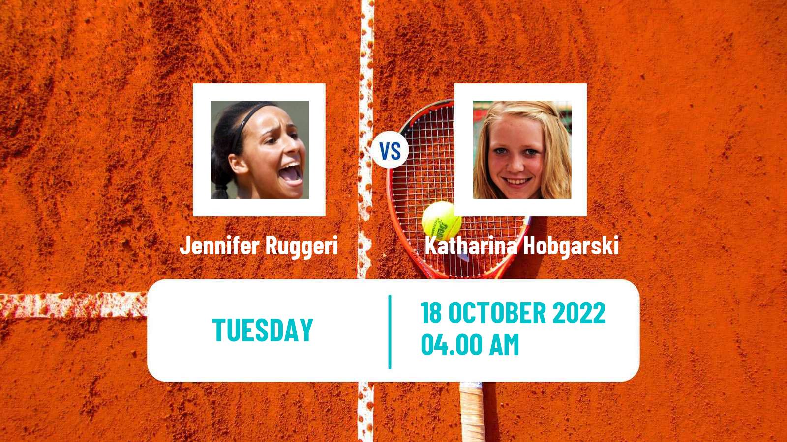 Tennis ITF Tournaments Jennifer Ruggeri - Katharina Hobgarski