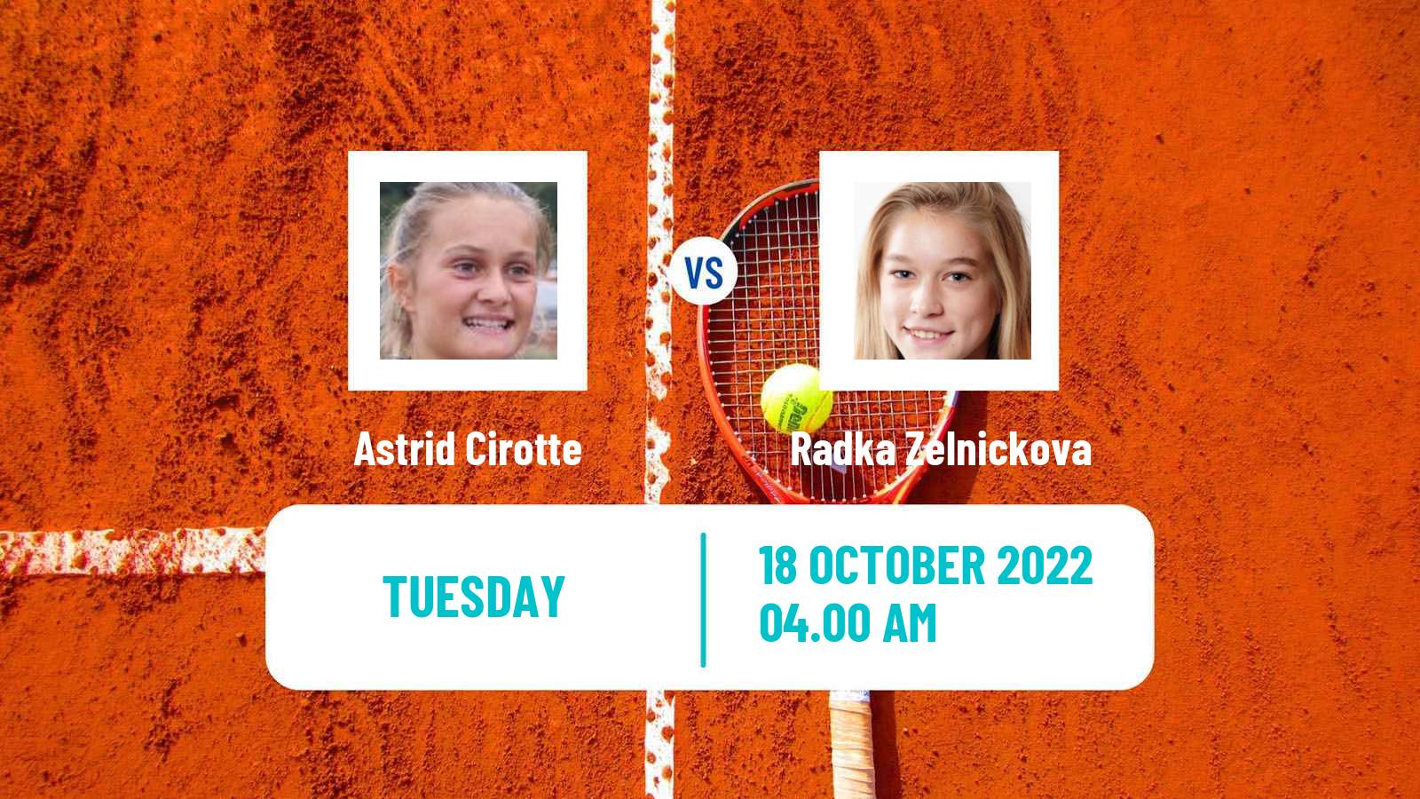 Tennis ITF Tournaments Astrid Cirotte - Radka Zelnickova