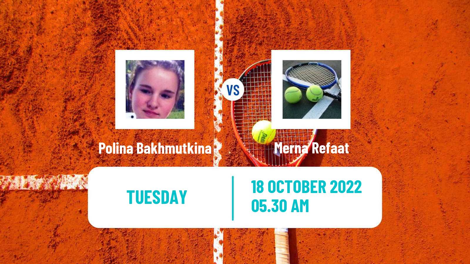 Tennis ITF Tournaments Polina Bakhmutkina - Merna Refaat