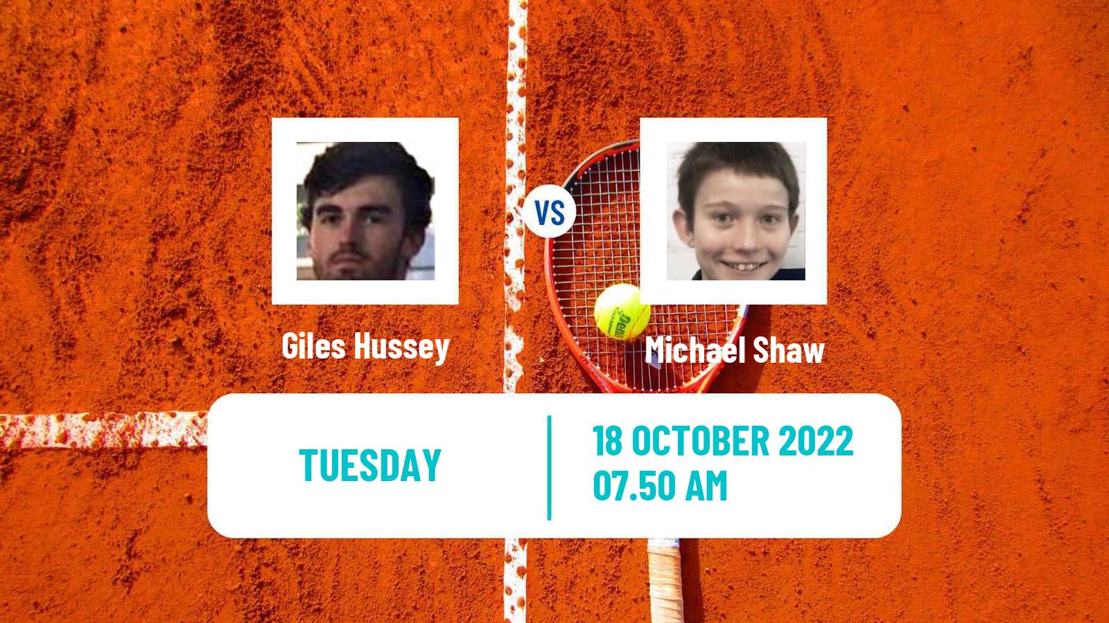 Tennis ITF Tournaments Giles Hussey - Michael Shaw