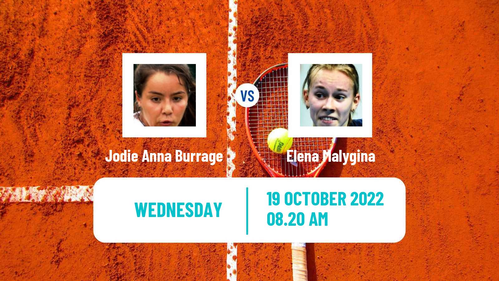 Tennis ITF Tournaments Jodie Anna Burrage - Elena Malygina