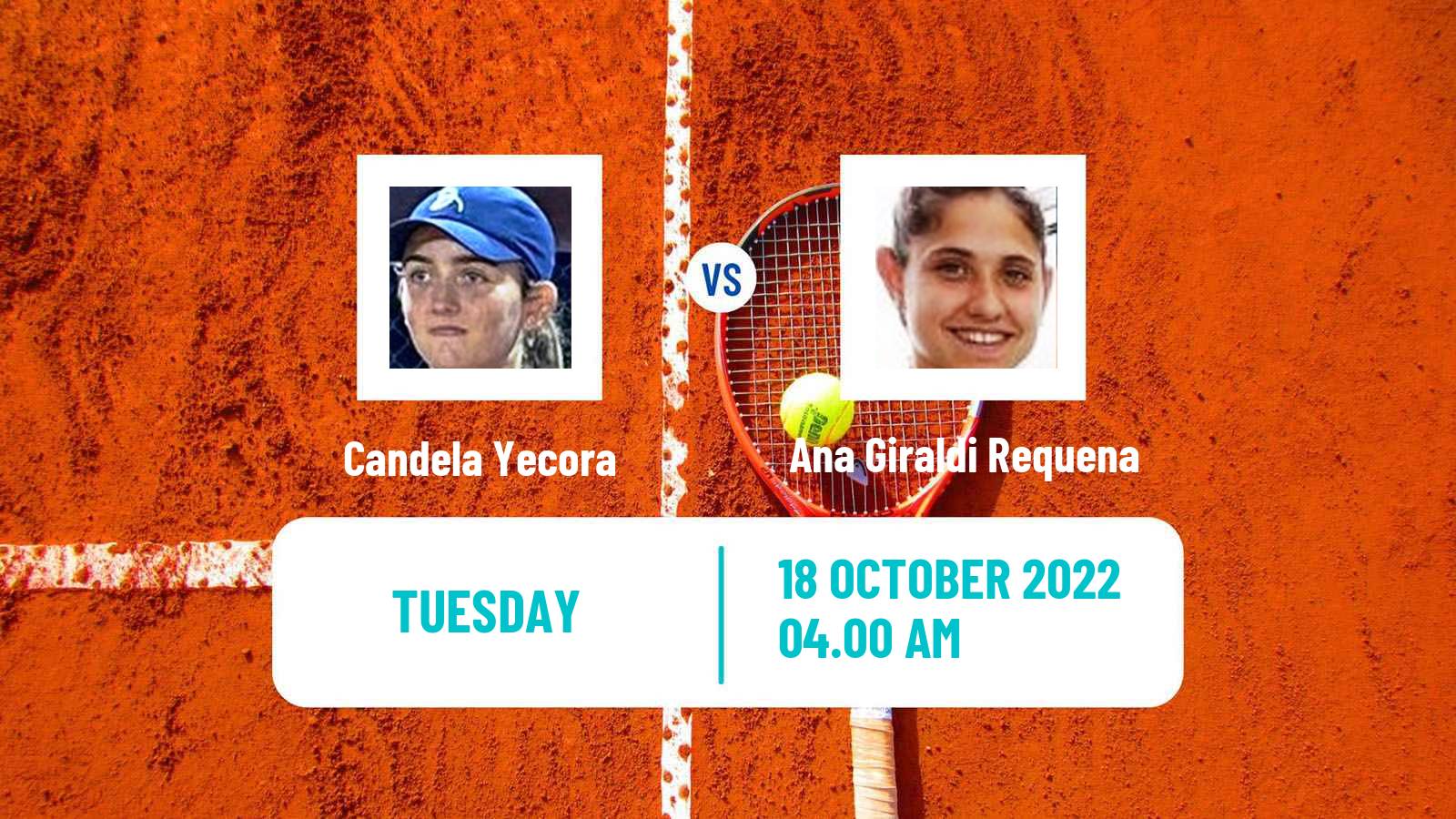 Tennis ITF Tournaments Candela Yecora - Ana Giraldi Requena