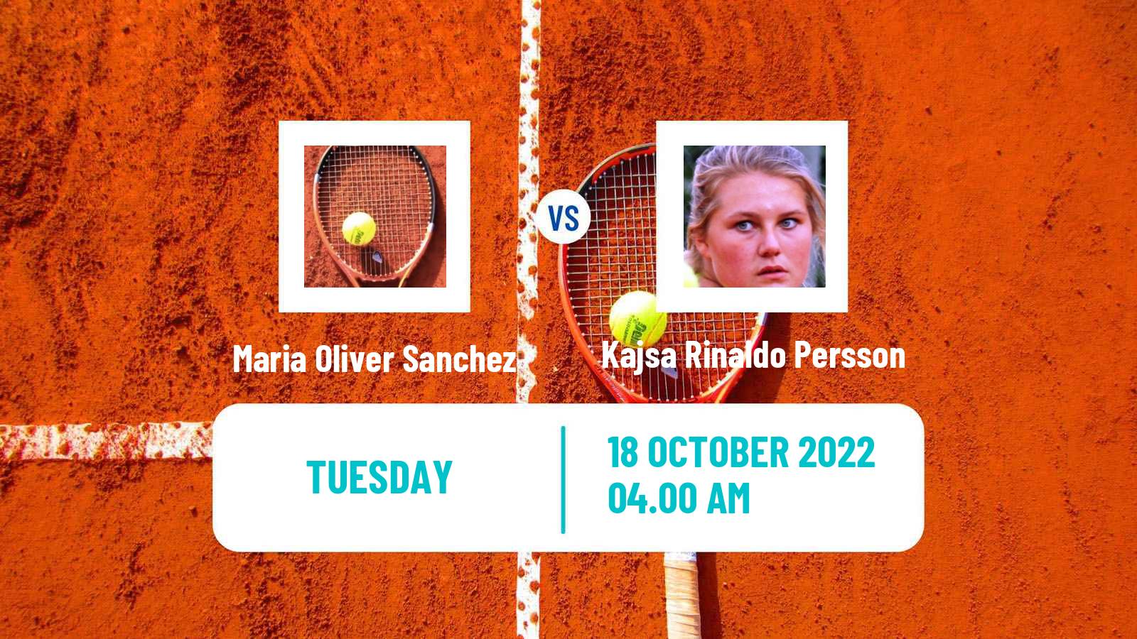Tennis ITF Tournaments Maria Oliver Sanchez - Kajsa Rinaldo Persson