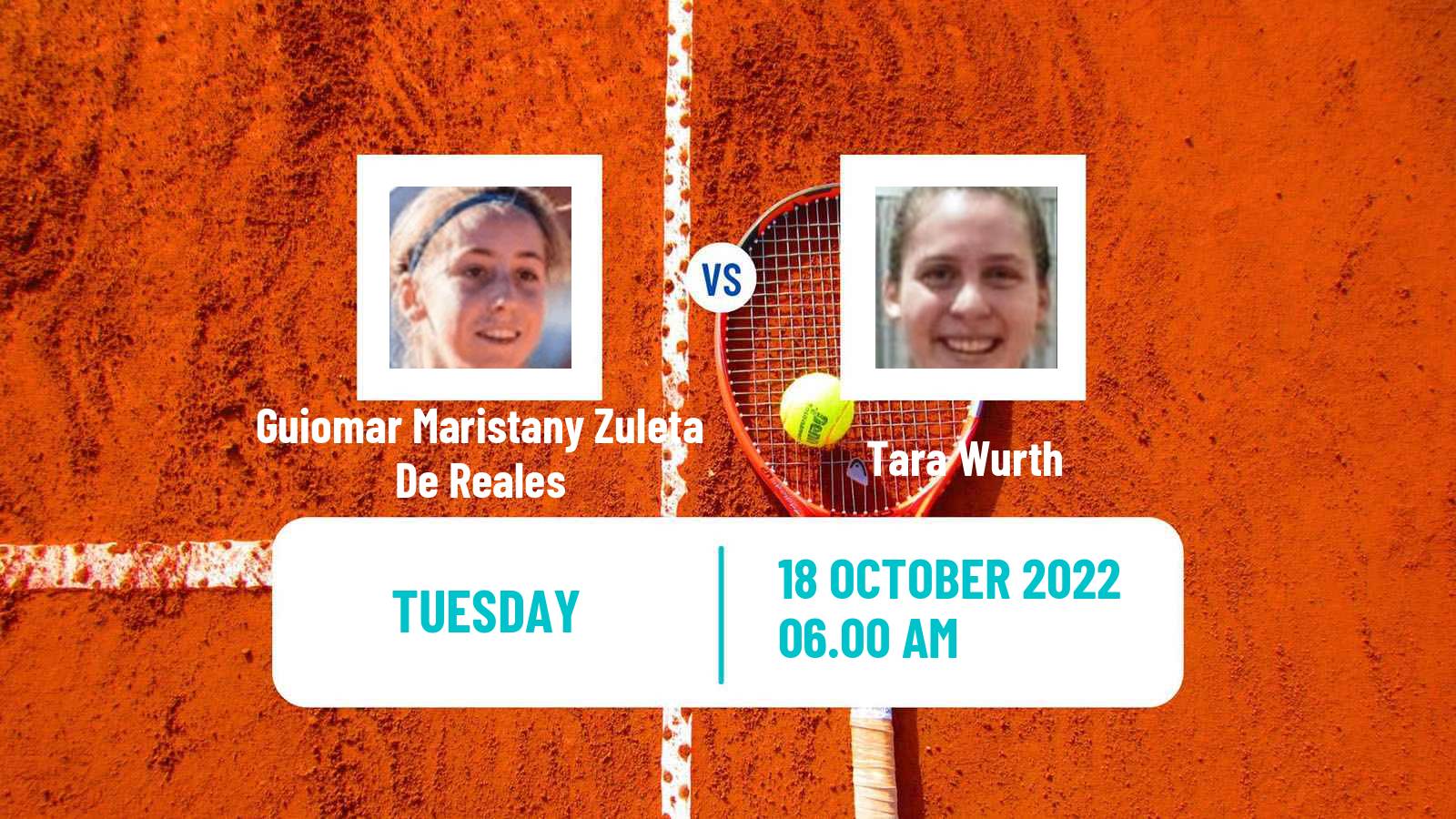 Tennis ITF Tournaments Guiomar Maristany Zuleta De Reales - Tara Wurth