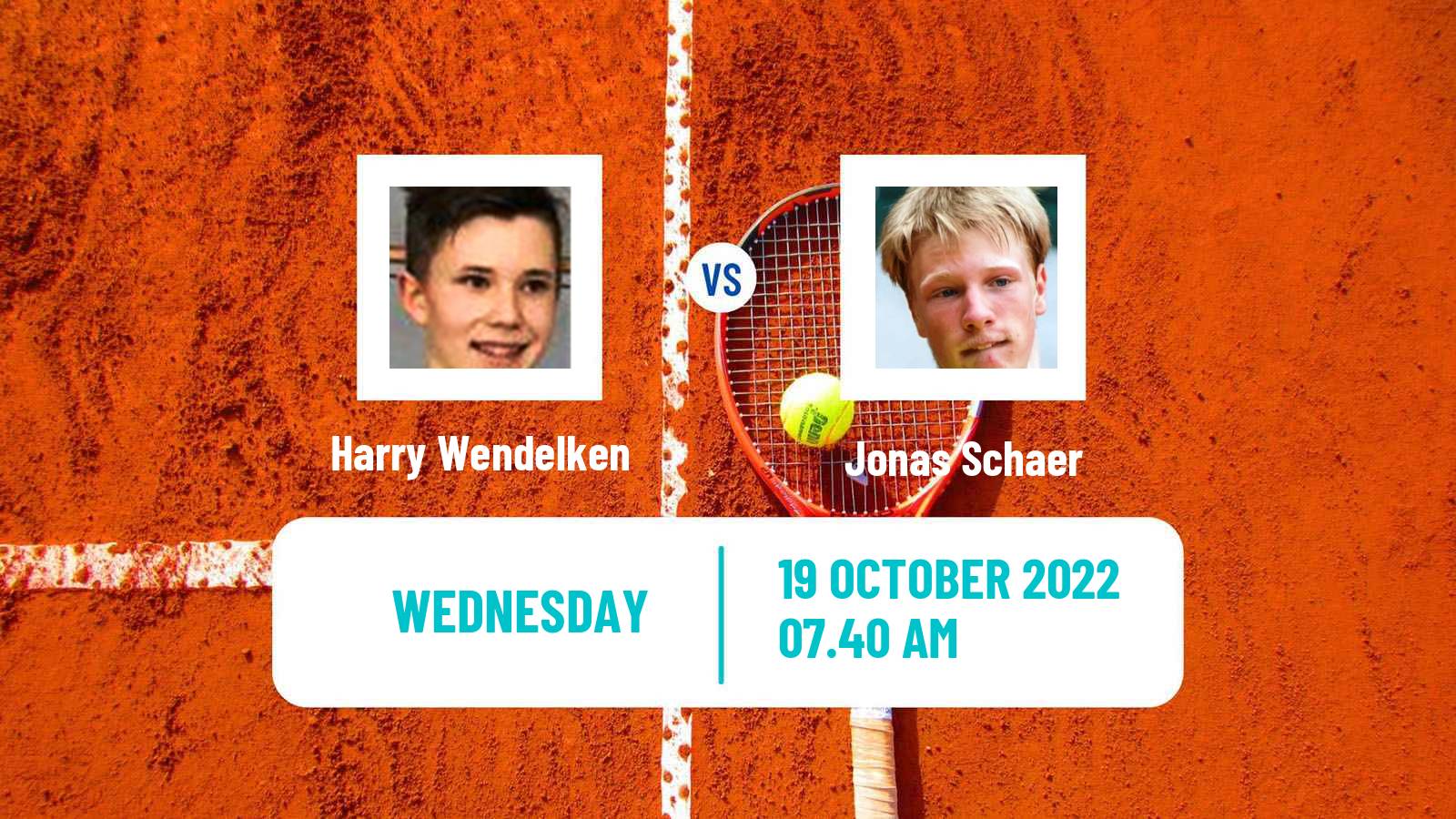 Tennis ITF Tournaments Harry Wendelken - Jonas Schaer