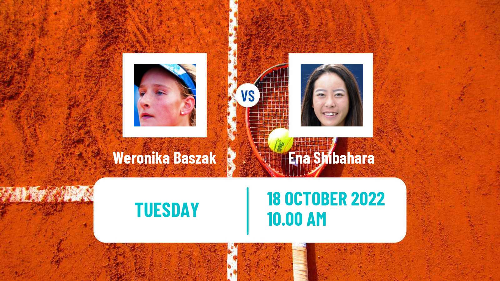 Tennis ITF Tournaments Weronika Baszak - Ena Shibahara