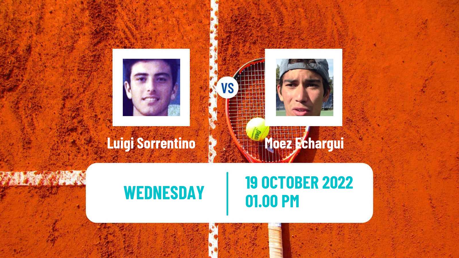 Tennis ITF Tournaments Luigi Sorrentino - Moez Echargui