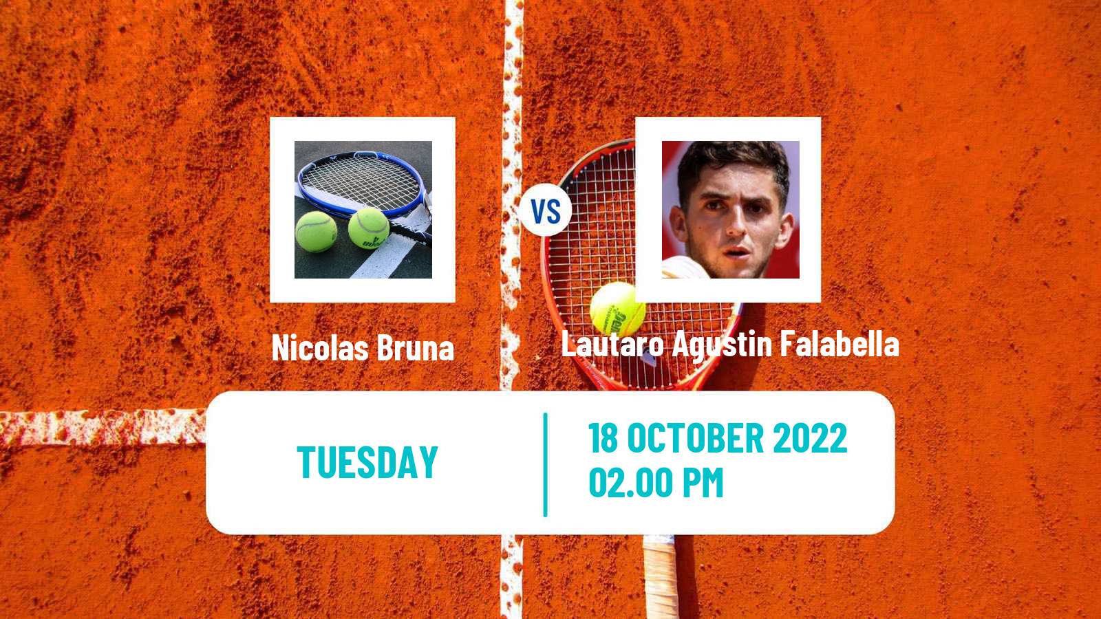 Tennis ITF Tournaments Nicolas Bruna - Lautaro Agustin Falabella