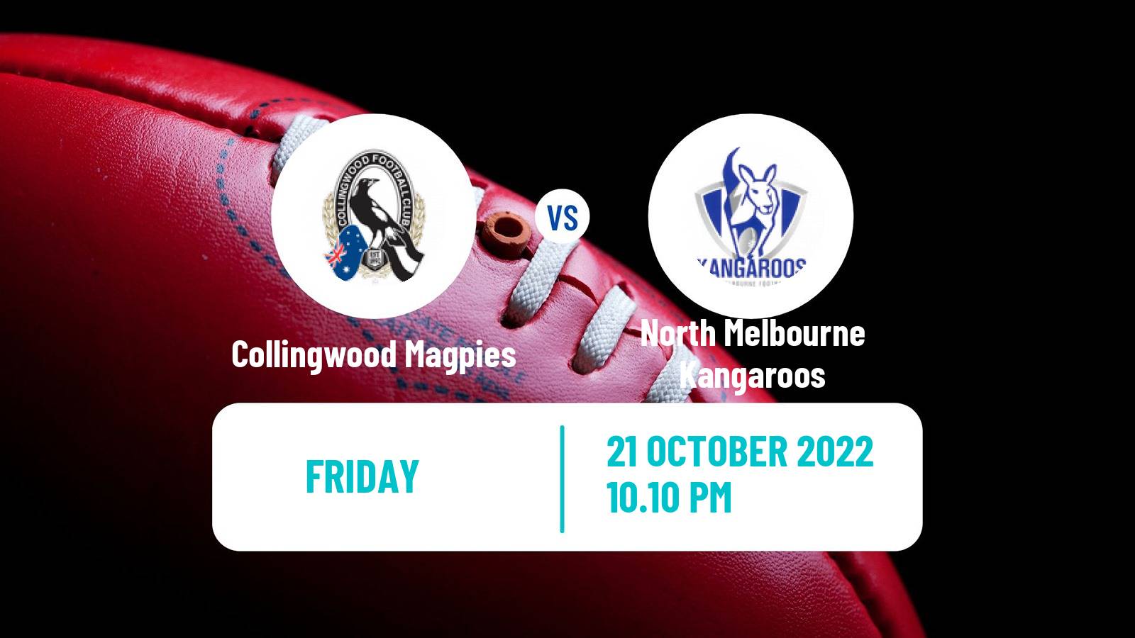 Aussie rules AFL Women Collingwood Magpies - North Melbourne Kangaroos