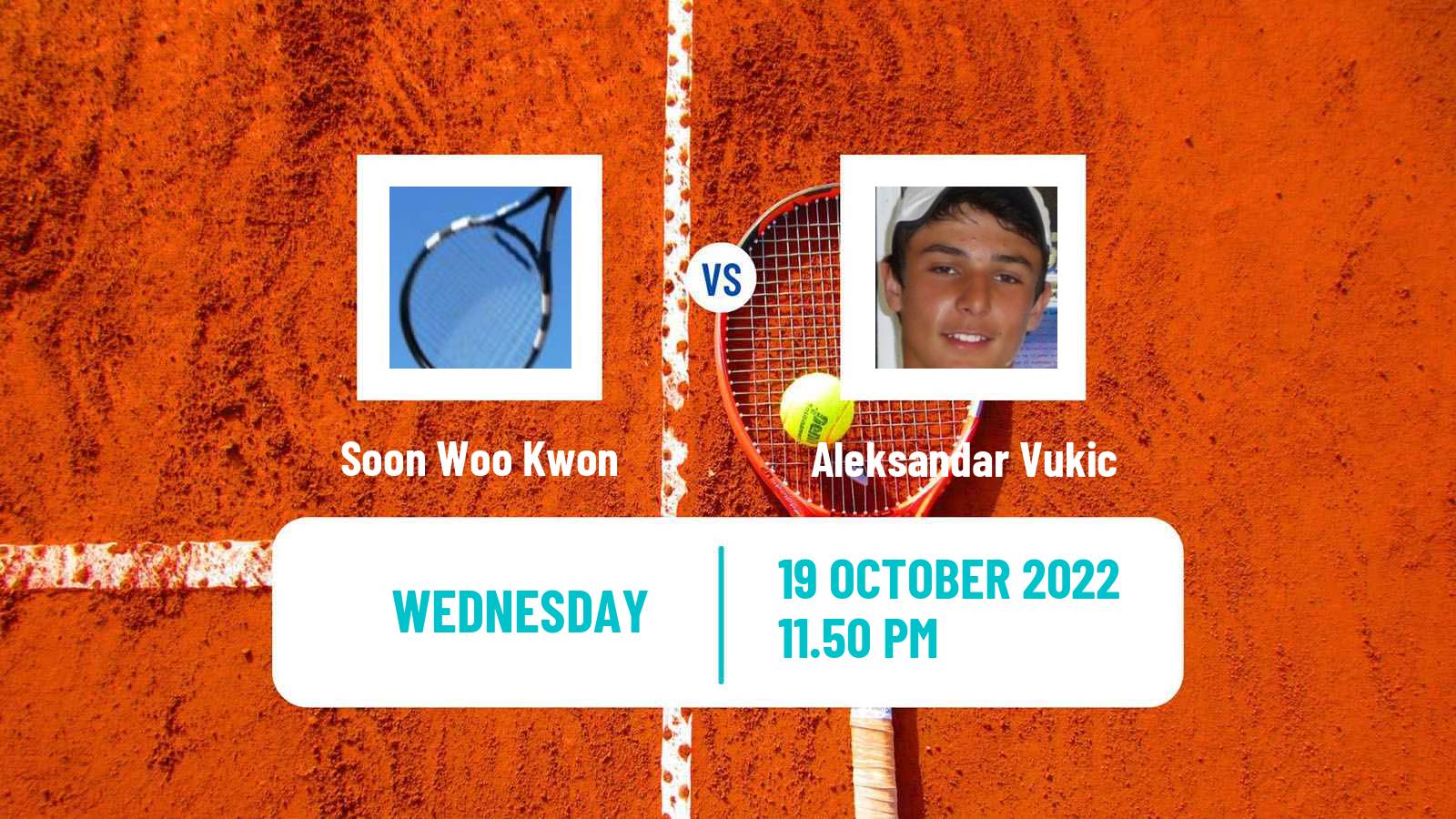 Tennis ATP Challenger Soon Woo Kwon - Aleksandar Vukic