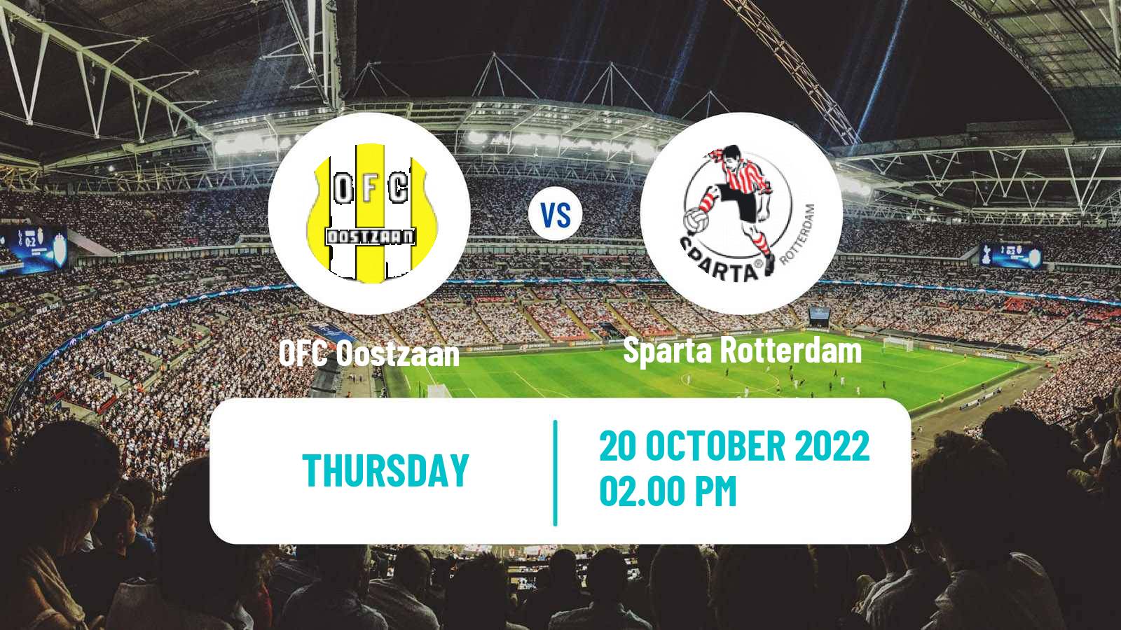 Soccer Dutch KNVB Beker OFC Oostzaan - Sparta Rotterdam