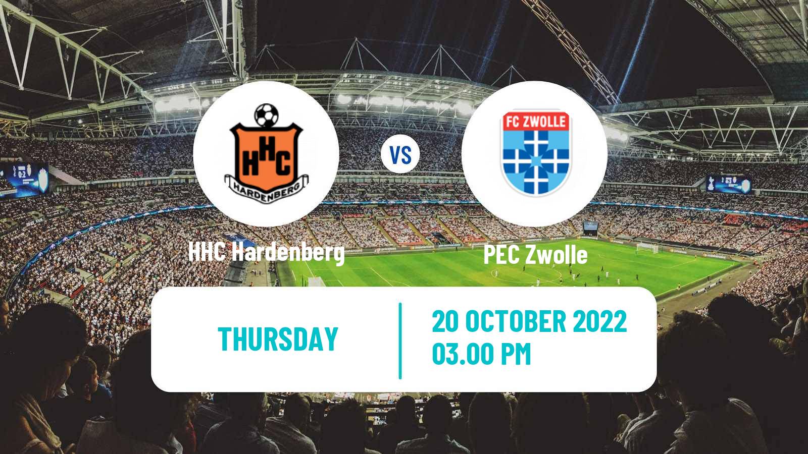 Soccer Dutch KNVB Beker HHC Hardenberg - Zwolle