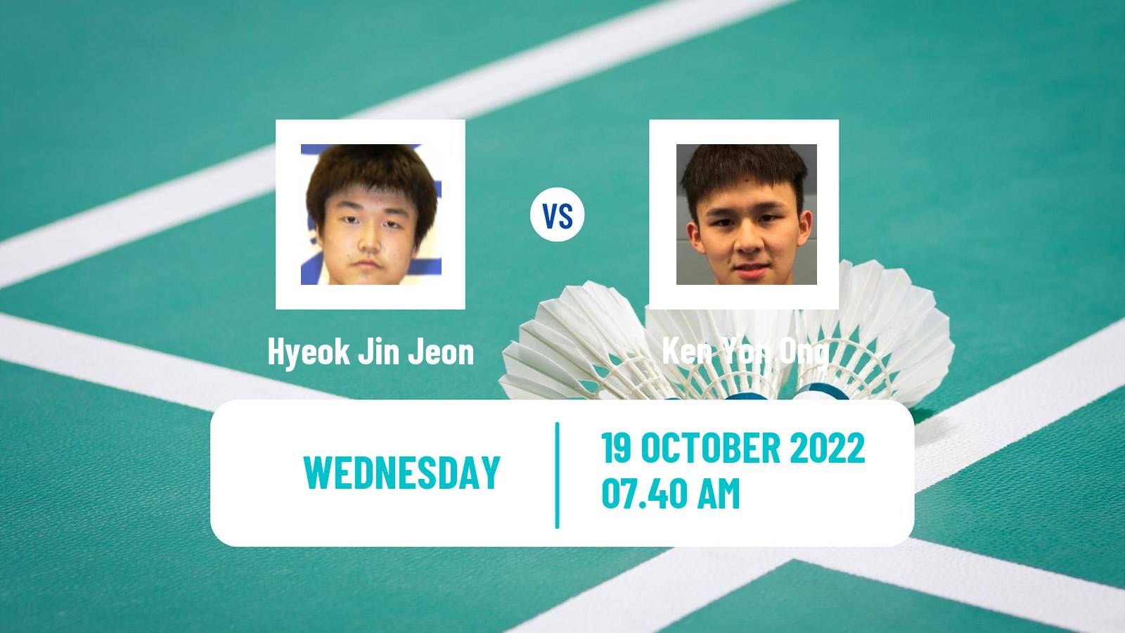 Badminton Badminton Hyeok Jin Jeon - Ken Yon Ong