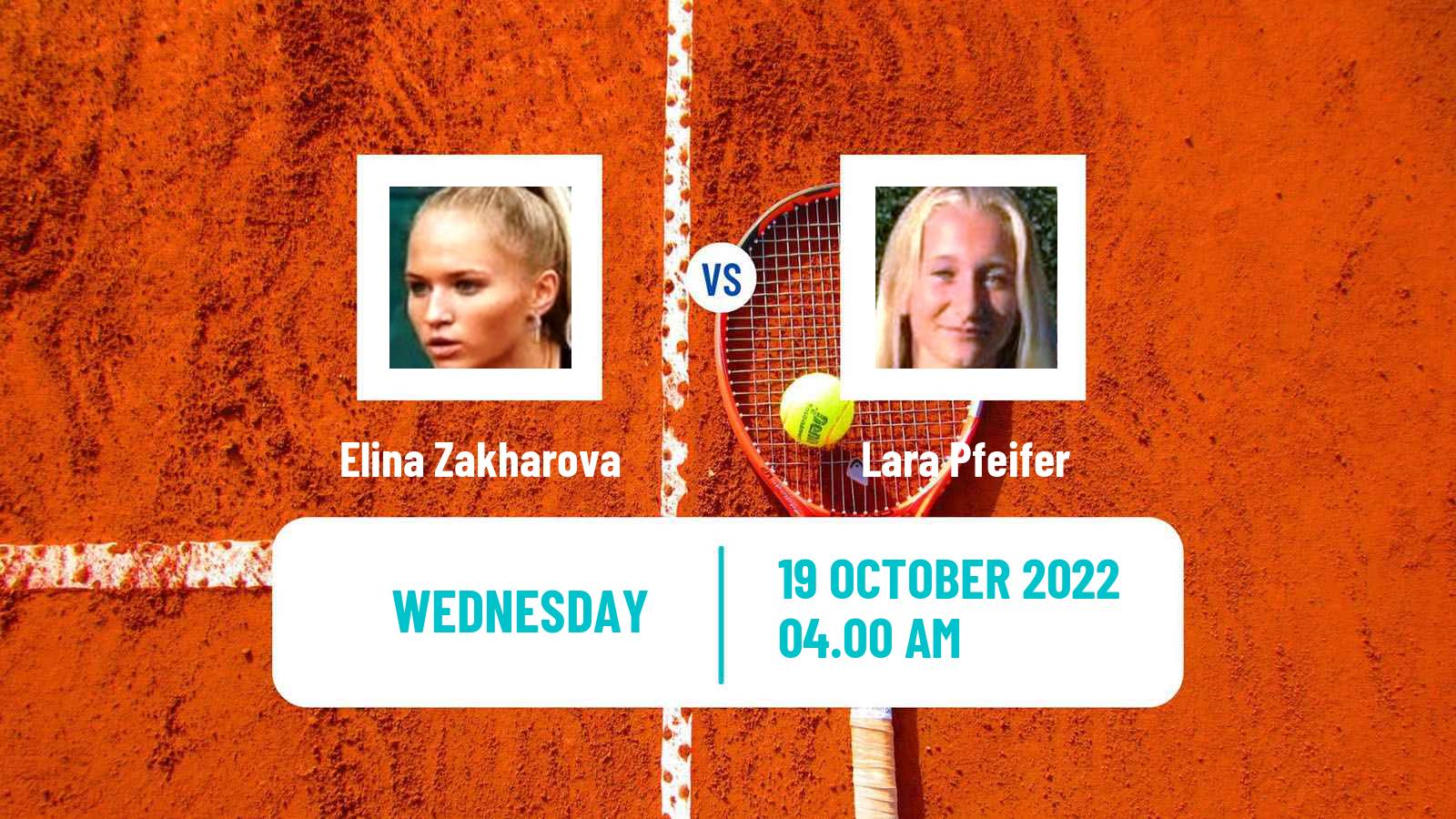 Tennis ITF Tournaments Elina Zakharova - Lara Pfeifer