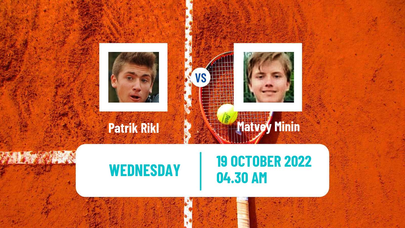 Tennis ITF Tournaments Patrik Rikl - Matvey Minin