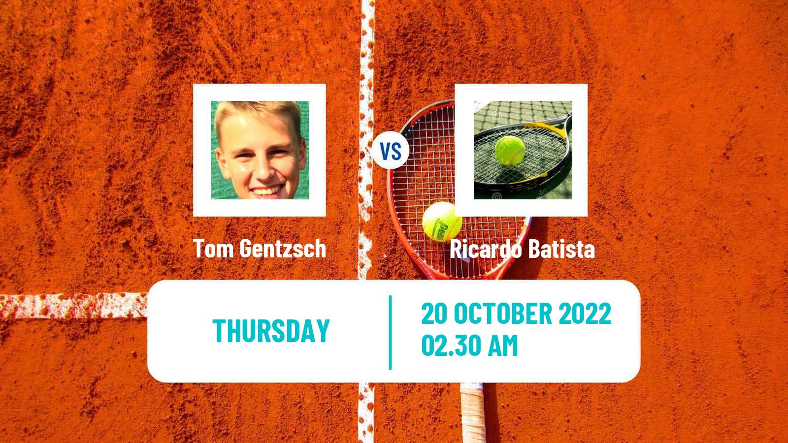 Tennis ITF Tournaments Tom Gentzsch - Ricardo Batista