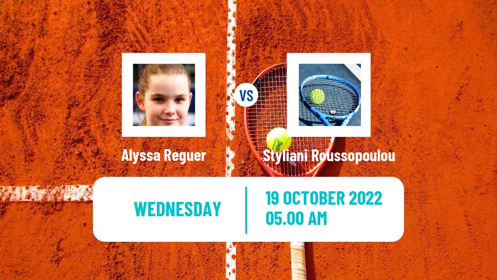 Tennis ITF Tournaments Alyssa Reguer - Styliani Roussopoulou