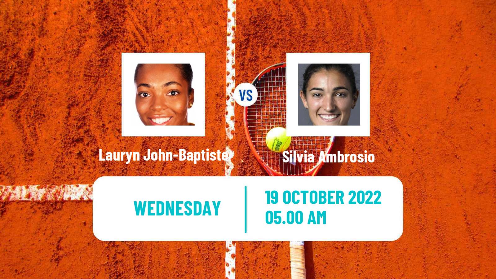 Tennis ITF Tournaments Lauryn John-Baptiste - Silvia Ambrosio