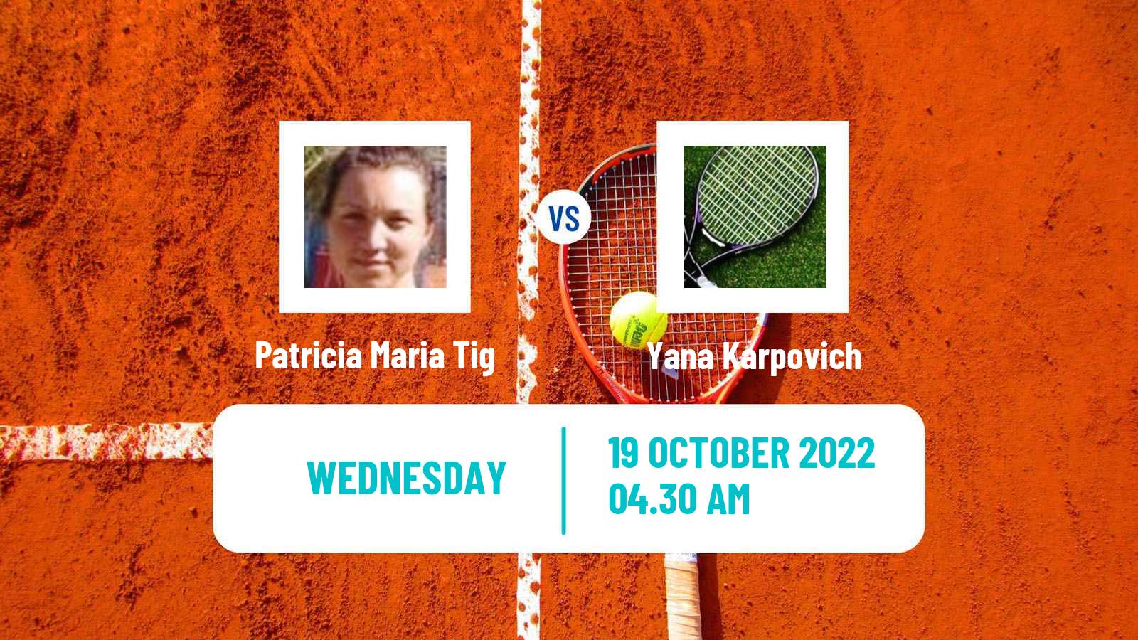 Tennis ITF Tournaments Patricia Maria Tig - Yana Karpovich