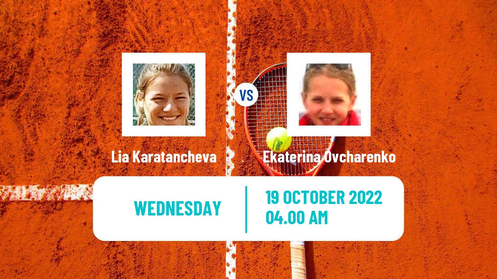 Tennis ITF Tournaments Lia Karatancheva - Ekaterina Ovcharenko