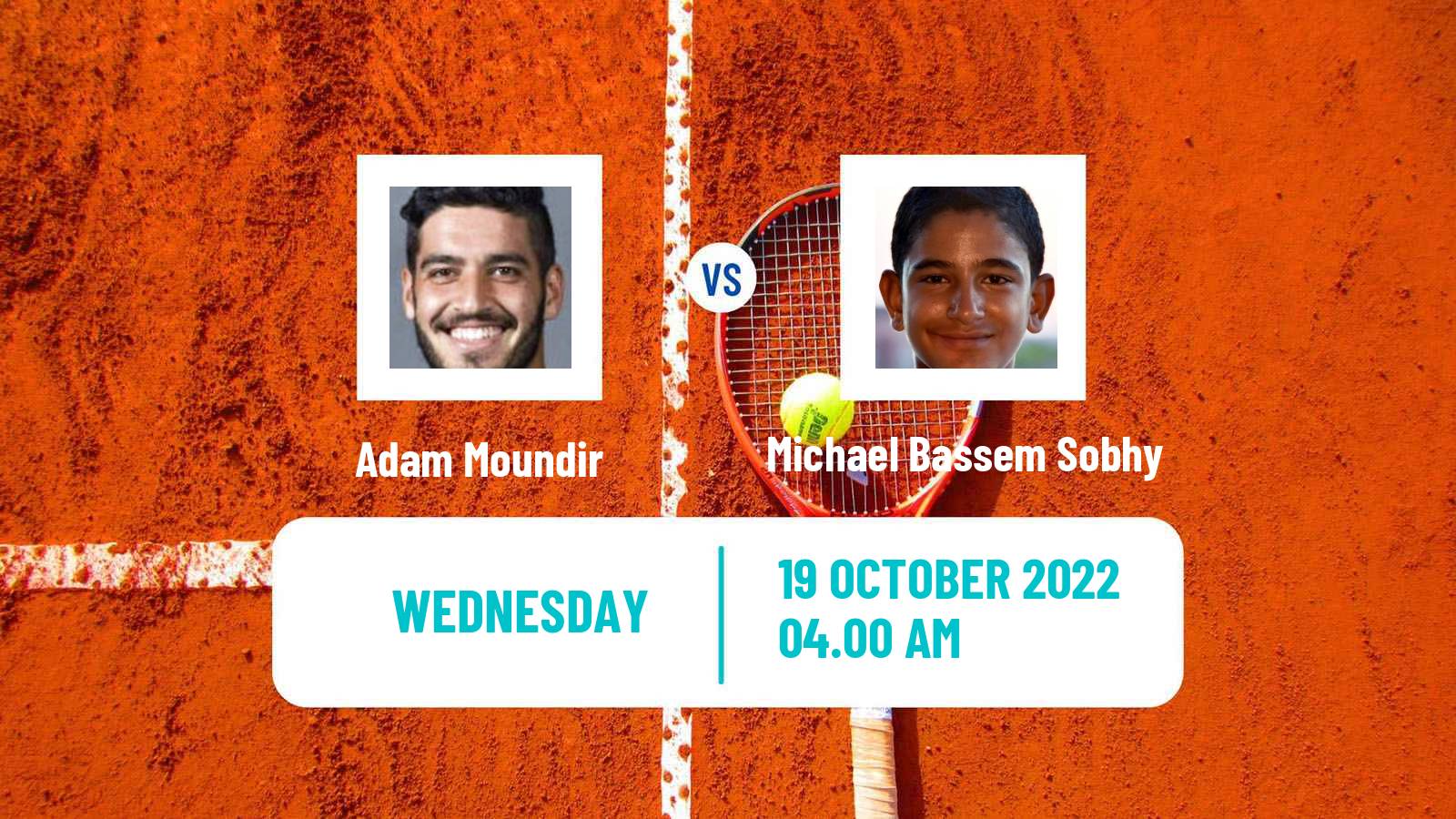 Tennis ITF Tournaments Adam Moundir - Michael Bassem Sobhy