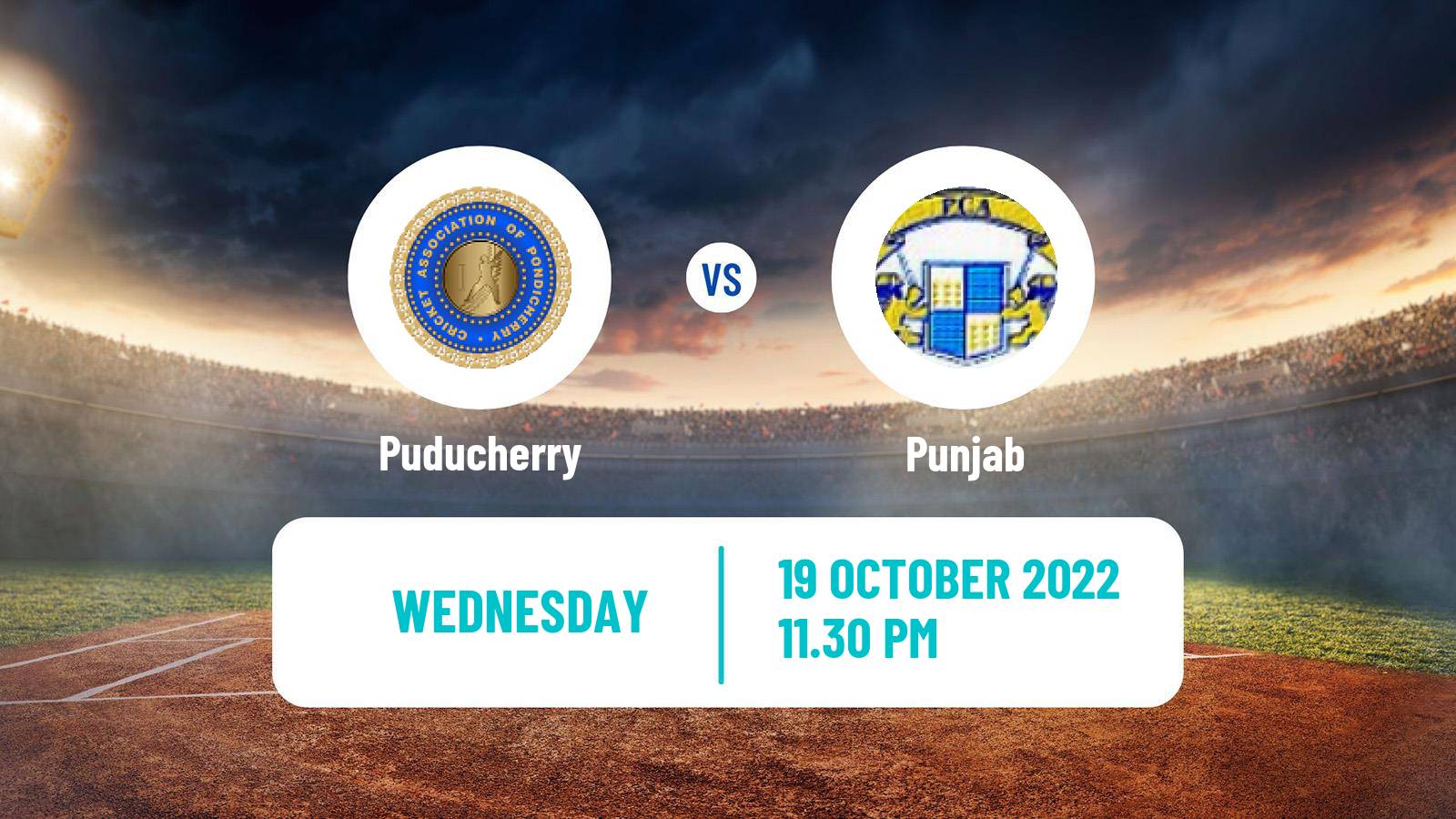 Cricket Syed Mushtaq Ali Trophy Puducherry - Punjab
