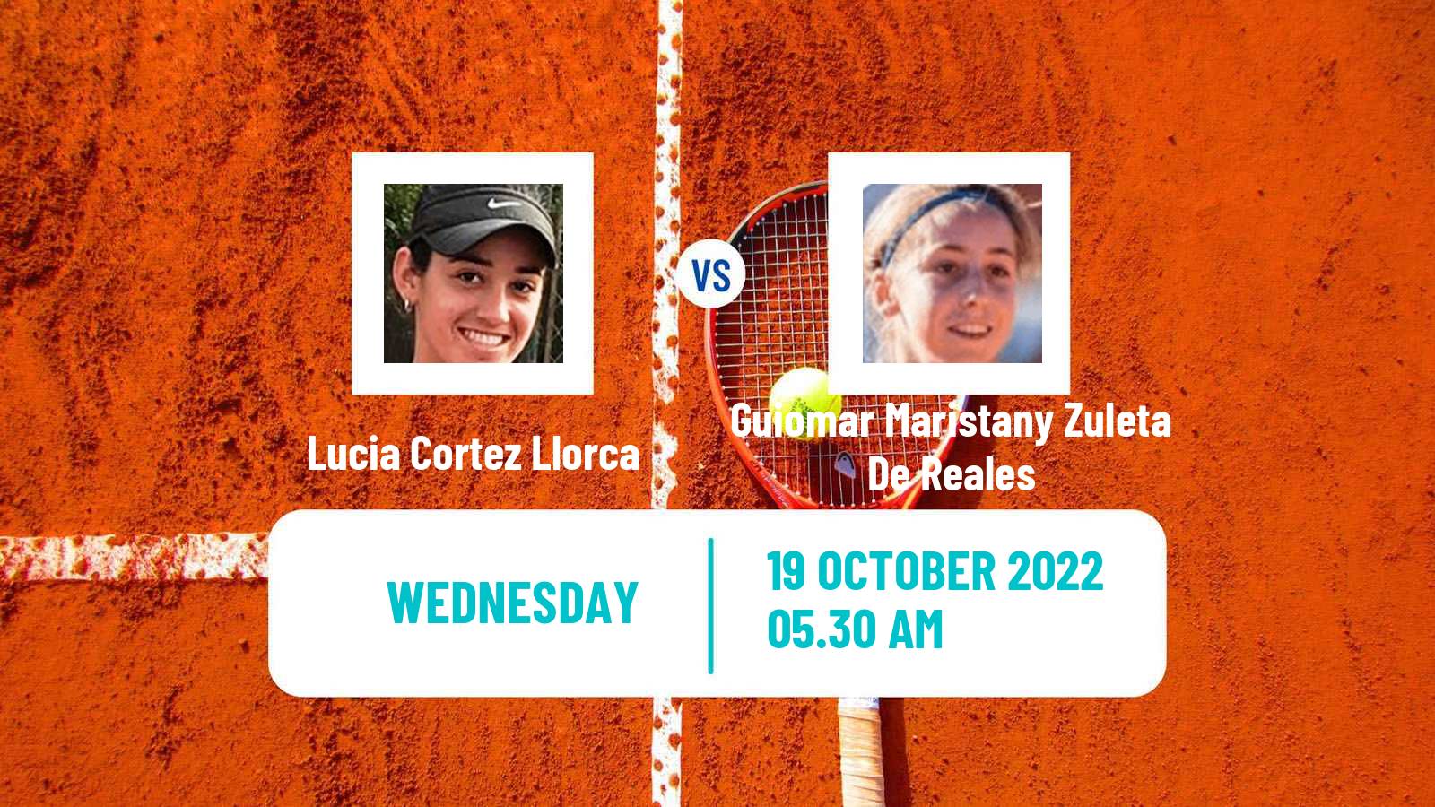 Tennis ITF Tournaments Lucia Cortez Llorca - Guiomar Maristany Zuleta De Reales