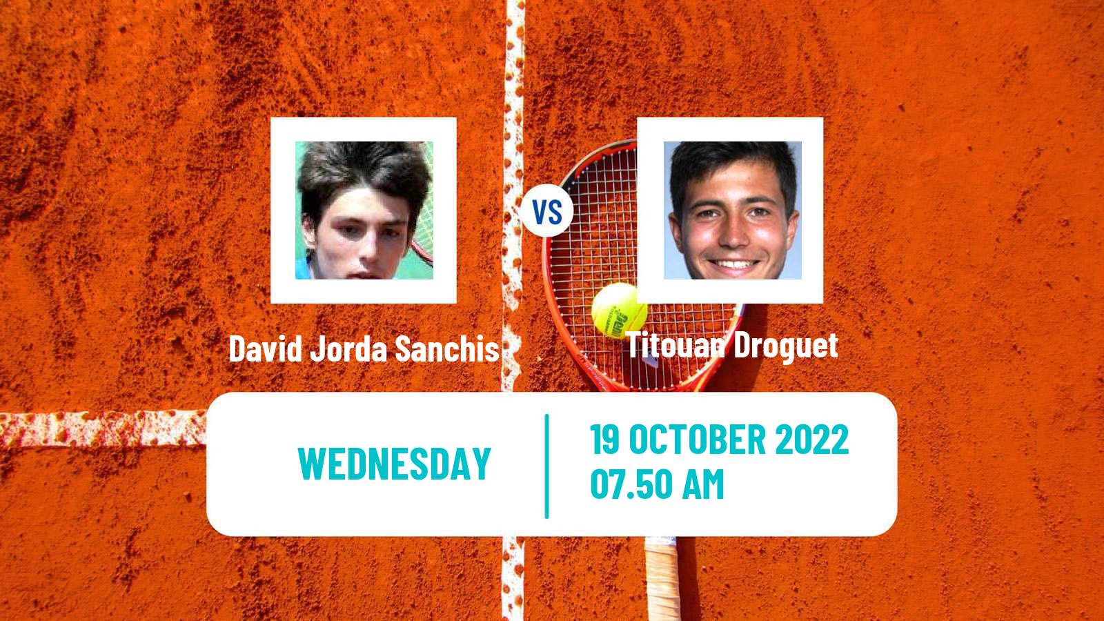 Tennis ITF Tournaments David Jorda Sanchis - Titouan Droguet
