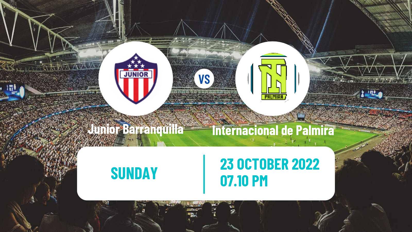 Soccer Colombian Primera A Junior Barranquilla - Internacional de Palmira