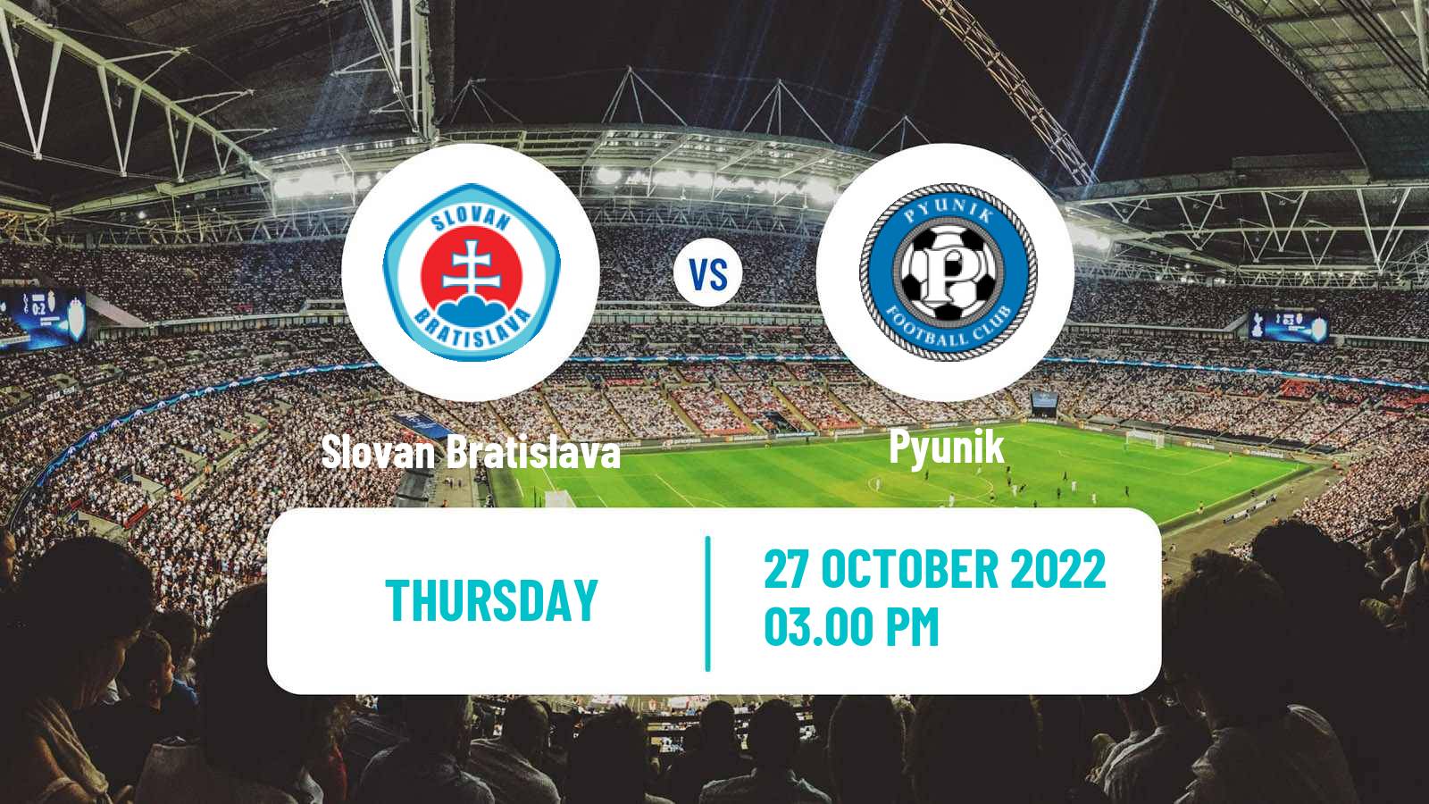 Soccer UEFA Europa Conference League Slovan Bratislava - Pyunik