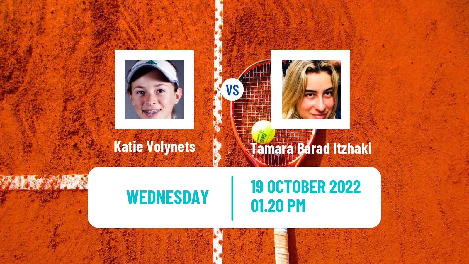 Tennis ITF Tournaments Katie Volynets - Tamara Barad Itzhaki