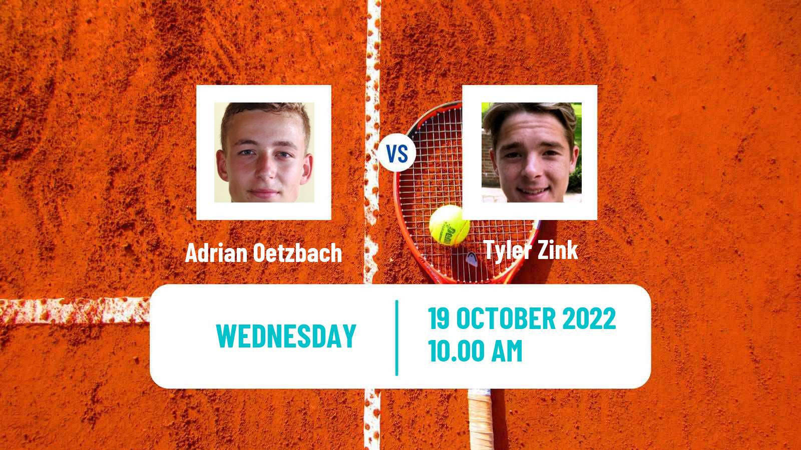 Tennis ITF Tournaments Adrian Oetzbach - Tyler Zink