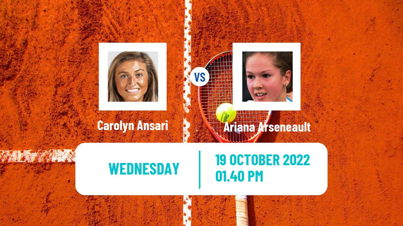 Tennis ITF Tournaments Carolyn Ansari - Ariana Arseneault