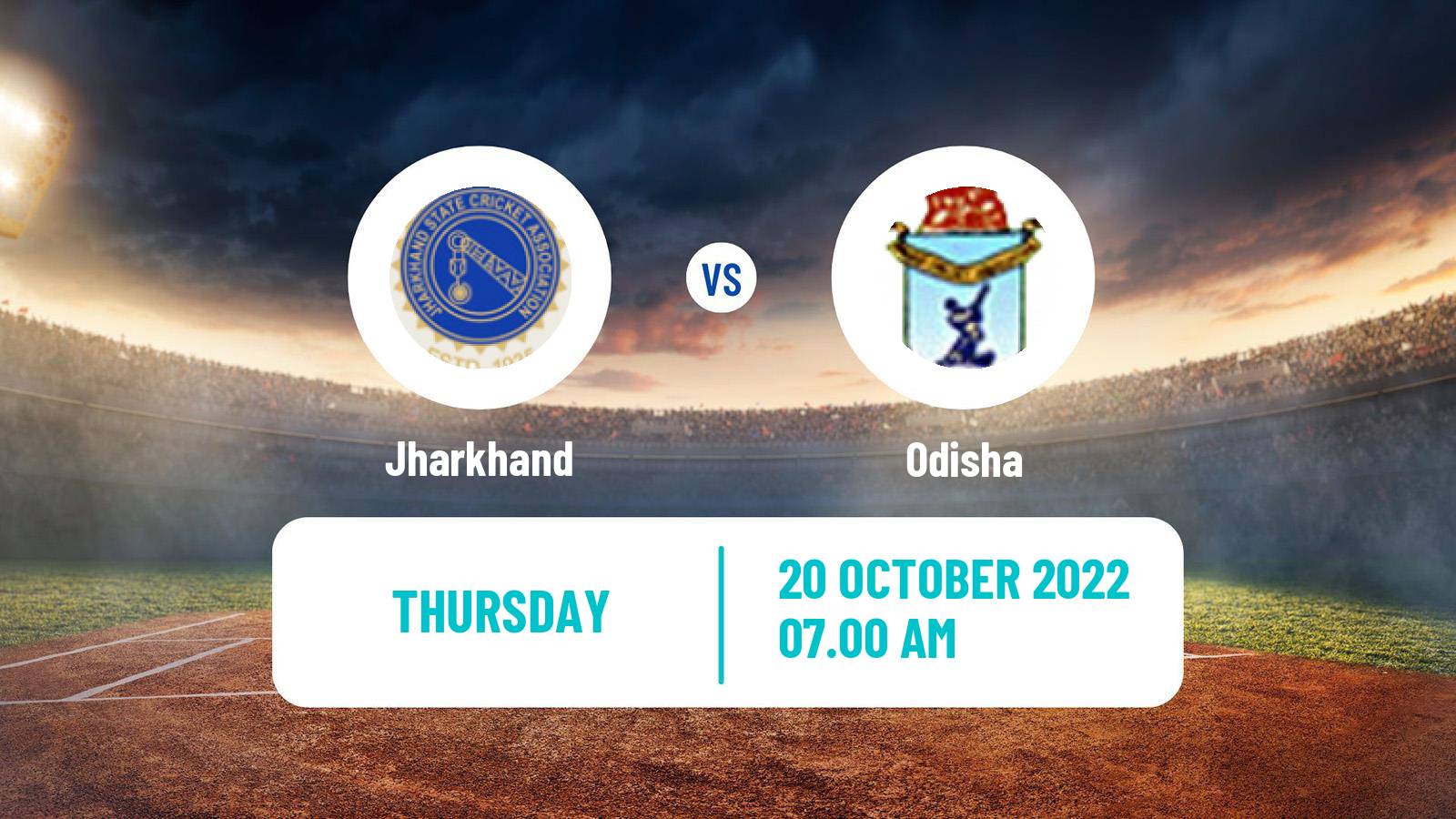 Cricket Syed Mushtaq Ali Trophy Jharkhand - Odisha