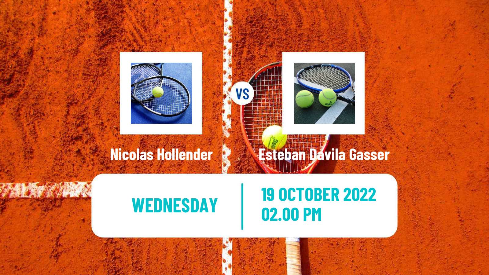 Tennis ITF Tournaments Nicolas Hollender - Esteban Davila Gasser