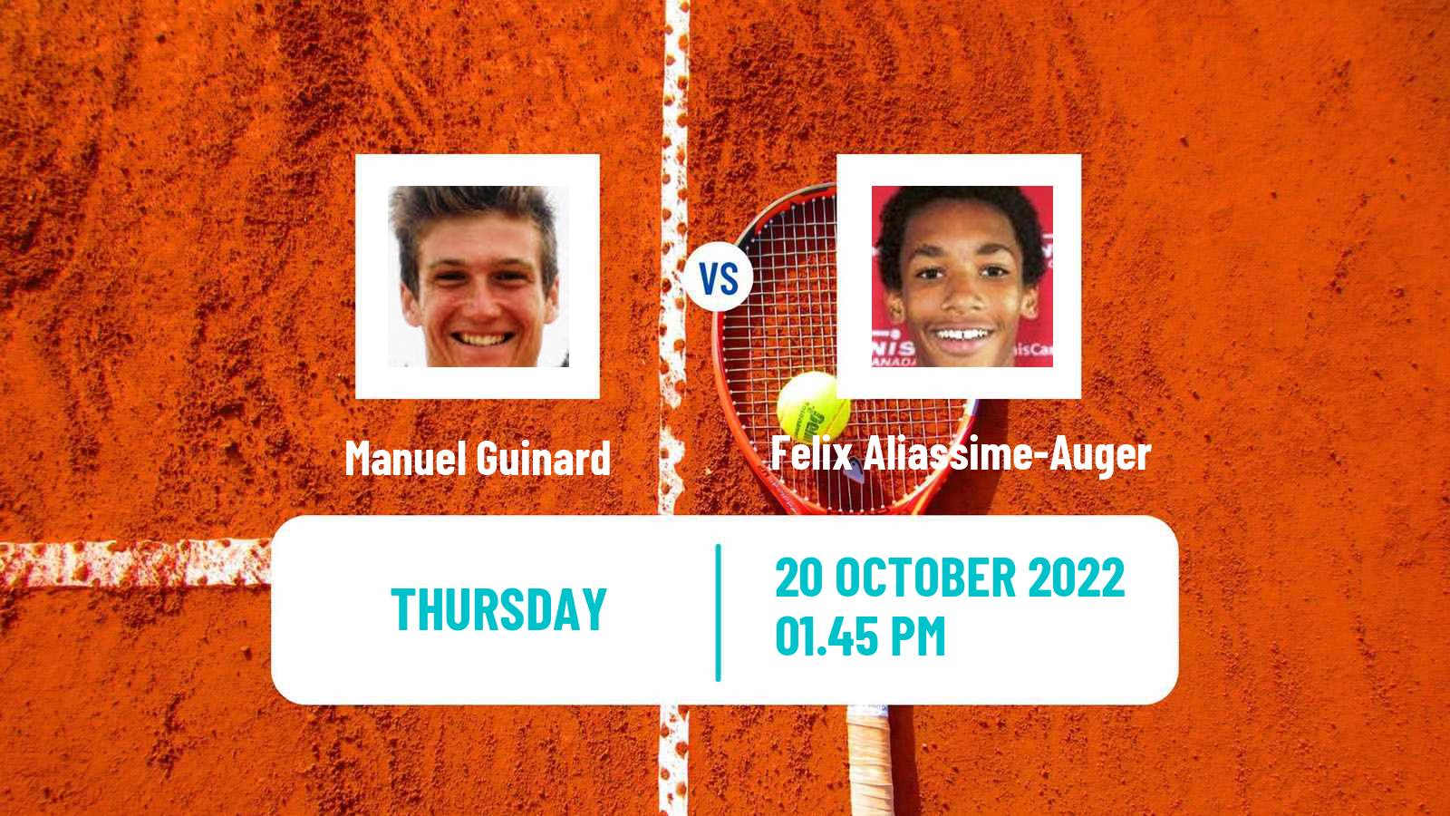 Tennis ATP Antwerp Manuel Guinard - Felix Aliassime-Auger