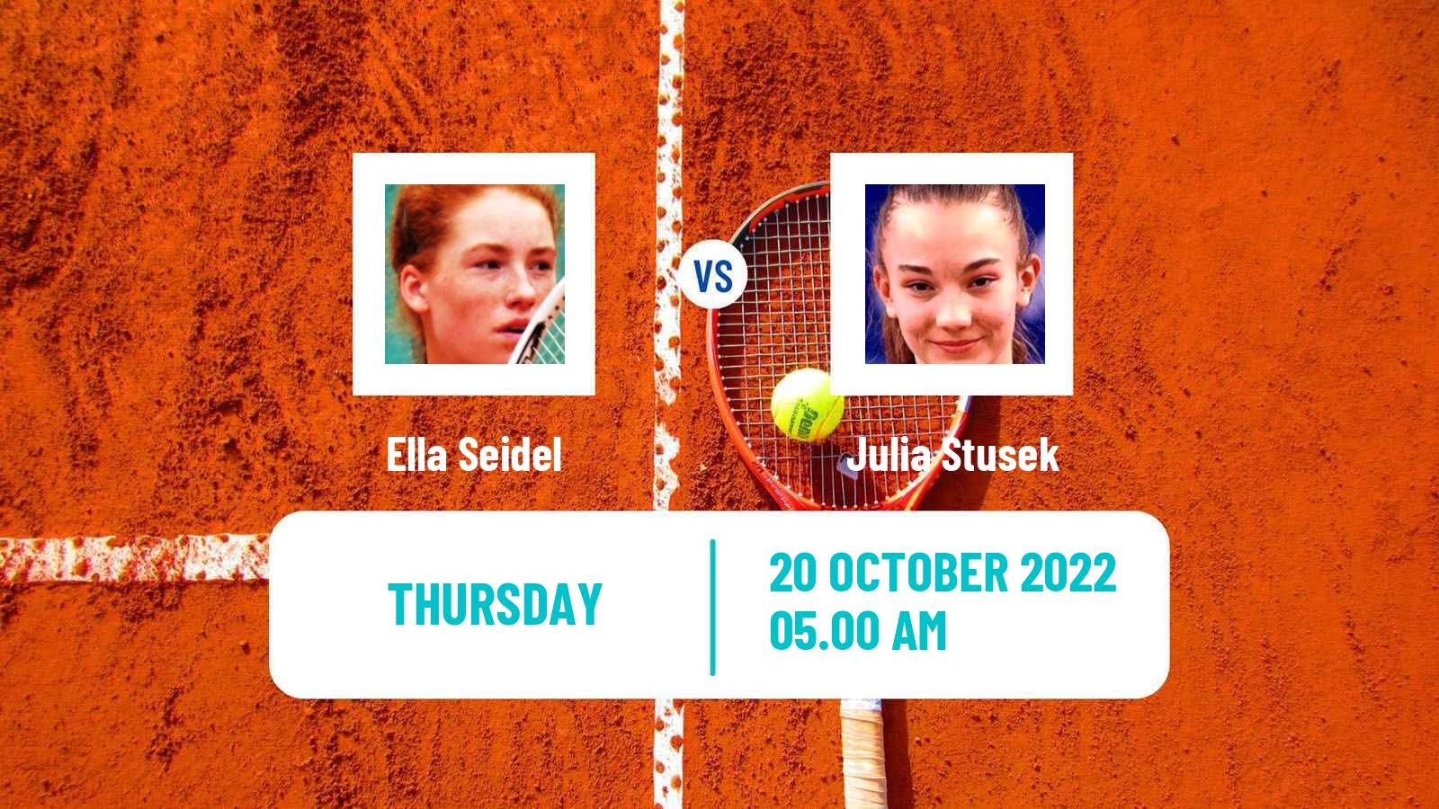 Tennis ITF Tournaments Ella Seidel - Julia Stusek