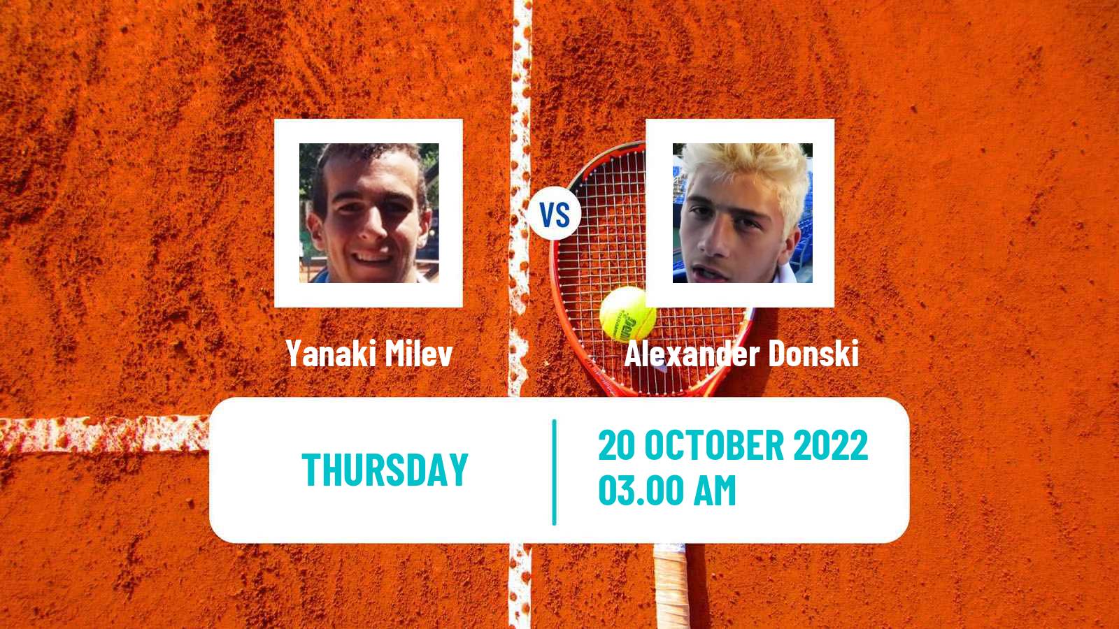 Tennis ITF Tournaments Yanaki Milev - Alexander Donski
