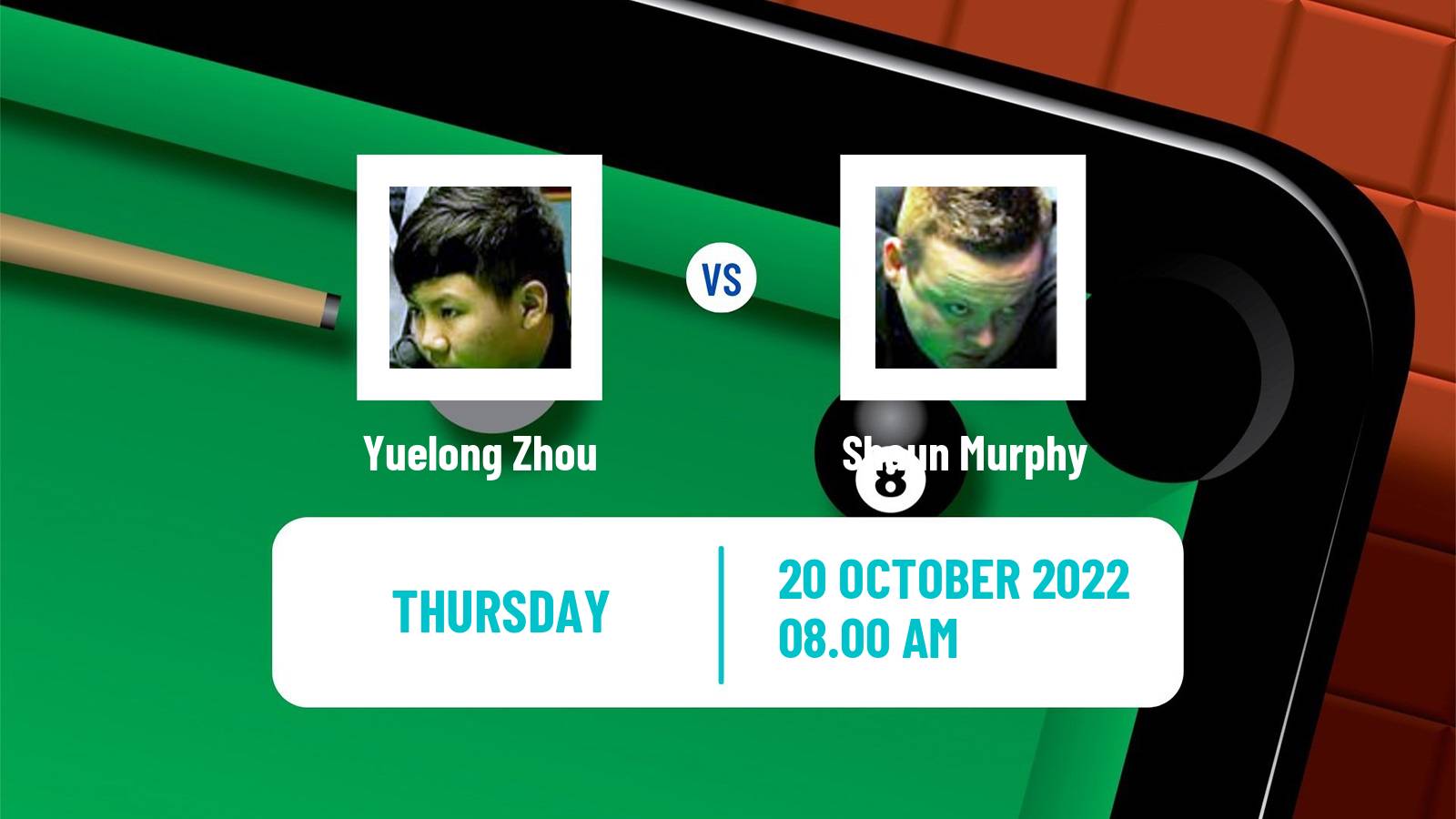 Snooker Snooker Yuelong Zhou - Shaun Murphy
