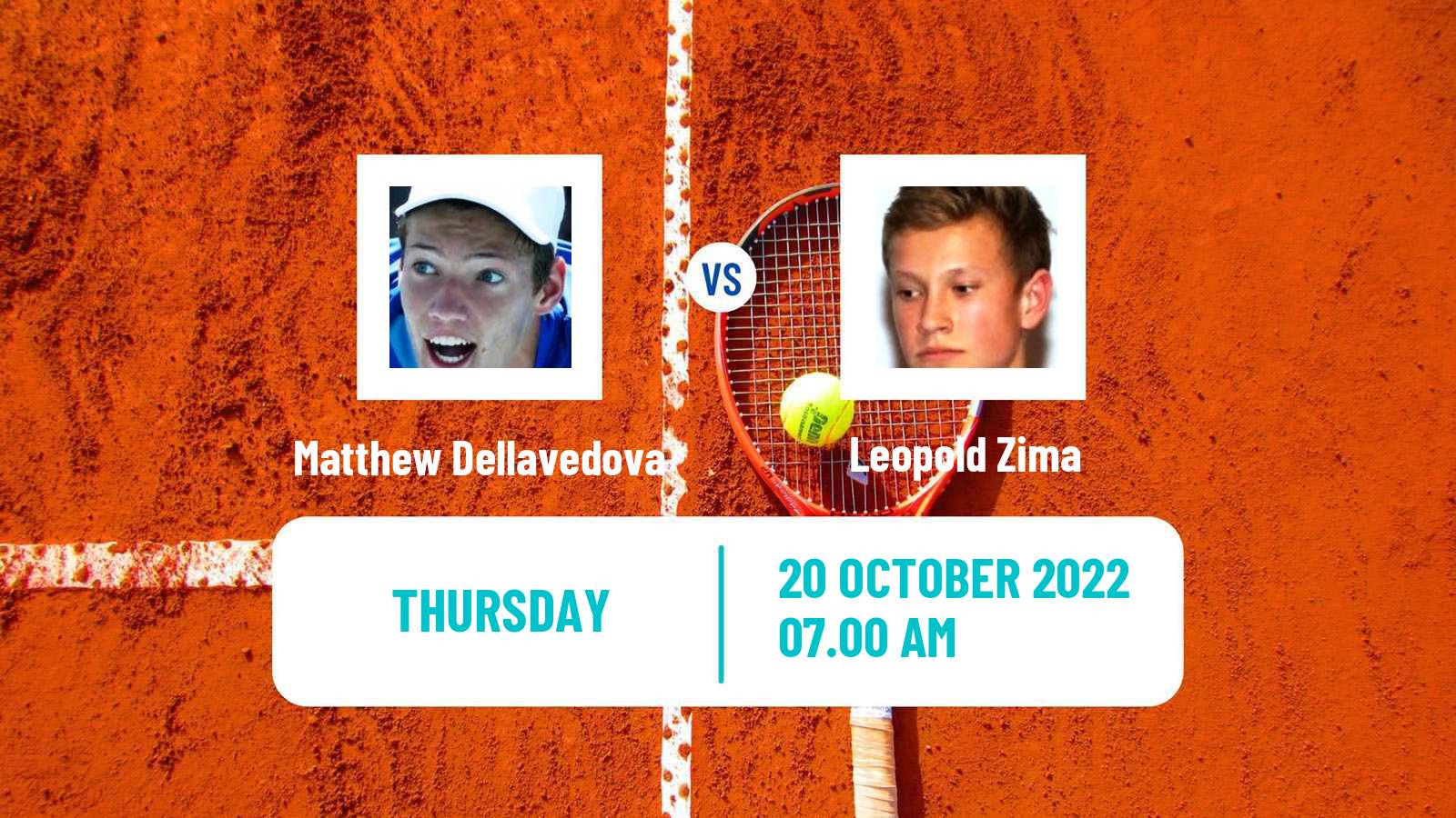 Tennis ITF Tournaments Matthew Dellavedova - Leopold Zima